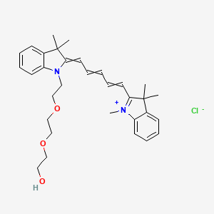 N-Methyl-N'-(hydroxy-PEG2)-Cy5