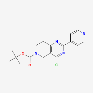 molecular formula C17H19ClN4O2 B11827139 Tert-butyl 4-chloro-2-(pyridin-4-YL)-7,8-dihydropyrido[4,3-D]pyrimidine-6(5H)-carboxylate 