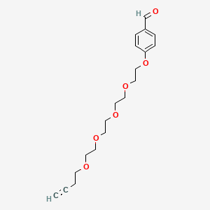 molecular formula C19H26O6 B11827215 Aldehyde-benzyl-PEG5-alkyne 