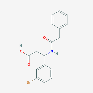 molecular formula C17H16BrNO3 B11827253 3-(3-Bromophenyl)-3-(2-phenylacetamido)propanoic acid CAS No. 1017789-68-2