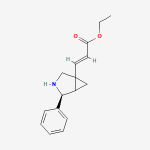 molecular formula C16H19NO2 B11827286 ethyl (2E)-3-[(4S)-4-phenyl-3-azabicyclo[3.1.0]hexan-1-yl]prop-2-enoate 