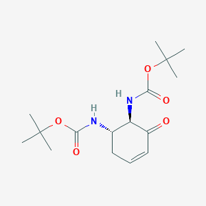 molecular formula C16H26N2O5 B11827296 di-tert-butyl ((1S,2R)-3-oxocyclohex-4-ene-1,2-diyl)dicarbamate 