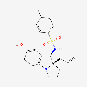 molecular formula C22H26N2O3S B11827305 N-[(3aR,4R)-6-methoxy-3a-prop-2-enyl-1,2,3,4-tetrahydropyrrolo[1,2-a]indol-4-yl]-4-methylbenzenesulfonamide 