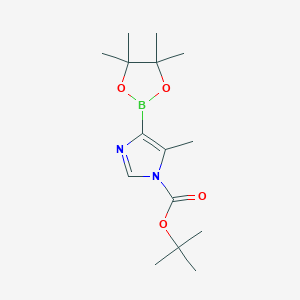 molecular formula C15H25BN2O4 B11827353 tert-Butyl 5-methyl-4-(4,4,5,5-tetramethyl-1,3,2-dioxaborolan-2-yl)-1H-imidazole-1-carboxylate 