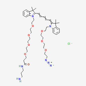 molecular formula C47H70ClN7O8 B11827380 N-(azide-PEG3)-N'-(Amine-C3-PEG4)-Cy5 