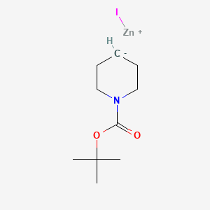 molecular formula C10H18INO2Zn B11827388 tert-butyl piperidin-4-ide-1-carboxylate;iodozinc(1+) 