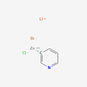 molecular formula C5H4BrClLiNZn B11827530 lithium pyridin-3-ylzinc(II) bromide chloride 