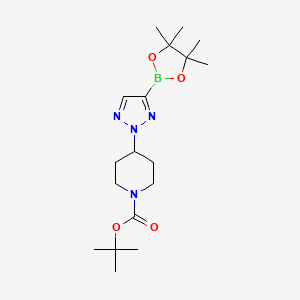 molecular formula C18H31BN4O4 B11827609 tert-Butyl 4-(4-(4,4,5,5-tetramethyl-1,3,2-dioxaborolan-2-yl)-2H-1,2,3-triazol-2-yl)piperidine-1-carboxylate 