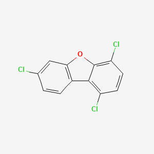 molecular formula C12H5Cl3O B11827661 1,4,7-Trichlorodibenzofuran CAS No. 83704-41-0