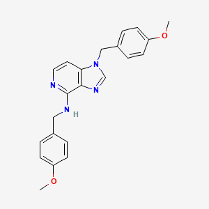 molecular formula C22H22N4O2 B11827696 N,1-bis(4-methoxybenzyl)-1H-imidazo[4,5-c]pyridin-4-amine 