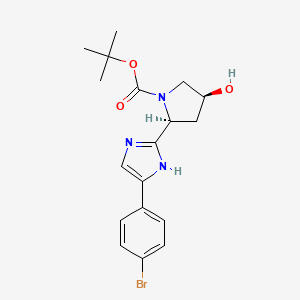 molecular formula C18H22BrN3O3 B11827704 Tert-butyl (2S,4S)-2-(5-(4-bromophenyl)-1H-imidazol-2-YL)-4-hydroxypyrrolidine-1-carboxylate 