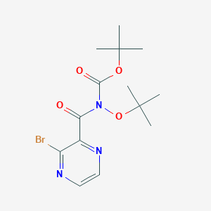 molecular formula C14H20BrN3O4 B11827730 tert-Butyl (3-bromopyrazine-2-carbonyl)(tert-butoxy)carbamate 