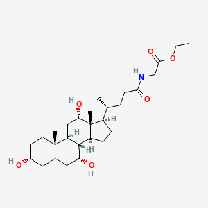 molecular formula C28H47NO6 B11827862 Ethyl N-((3alpha,7alpha,12alpha)-3,7,12-trihydroxy-24-oxocholan-24-yl)aminoacetate CAS No. 94006-05-0