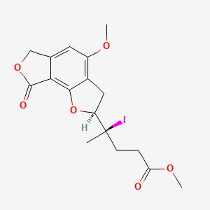 molecular formula C17H19IO6 B11827876 methyl (4R)-4-iodo-4-[(2S)-4-methoxy-8-oxo-3,6-dihydro-2H-furo[3,4-g][1]benzofuran-2-yl]pentanoate 