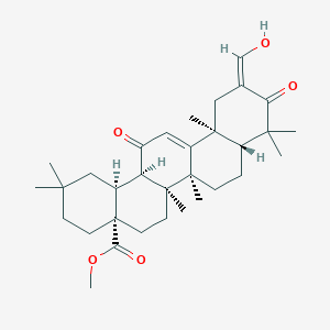 molecular formula C32H46O5 B11827925 Methyl (4aS,6aS,6bS,8aR,12aS,14aR,14bS,Z)-11-(hydroxymethylene)-2,2,6a,6b,9,9,12a-heptamethyl-10,14-dioxo-1,3,4,5,6,6a,6b,7,8,8a,9,10,11,12,12a,14,14a,14b-octadecahydropicene-4a(2H)-carboxylate 