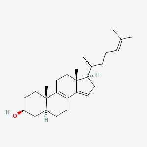 molecular formula C27H42O B11827957 (3beta,5alpha)-Cholesta-8,14,24-trien-3-ol CAS No. 64284-65-7