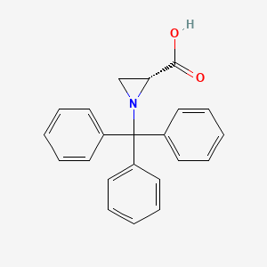 molecular formula C22H19NO2 B11827969 (R)-1-Tritylaziridine-2-carboxylic acid 