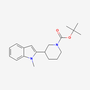 molecular formula C19H26N2O2 B11827993 tert-Butyl 3-(1-methyl-1H-indol-2-yl)piperidine-1-carboxylate 