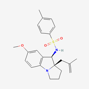 molecular formula C23H28N2O3S B11828055 N-[(3aR,4R)-6-methoxy-3a-(2-methylprop-2-enyl)-1,2,3,4-tetrahydropyrrolo[1,2-a]indol-4-yl]-4-methylbenzenesulfonamide 