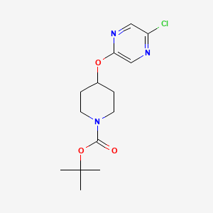 molecular formula C14H20ClN3O3 B11828070 tert-Butyl 4-((5-chloropyrazin-2-yl)oxy)piperidine-1-carboxylate 