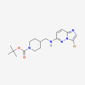molecular formula C17H24BrN5O2 B11828080 tert-Butyl 4-(((3-bromoimidazo[1,2-b]pyridazin-6-yl)amino)methyl)piperidine-1-carboxylate 