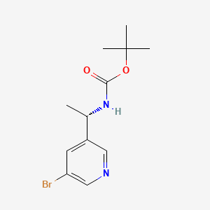 molecular formula C12H17BrN2O2 B11828119 tert-butyl N-[(1S)-1-(5-bromopyridin-3-yl)ethyl]carbamate 