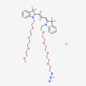 N-(m-PEG4)-N'-(azide-PEG4)-Cy3