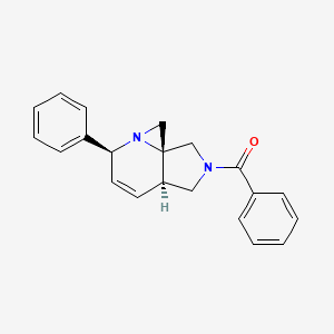 molecular formula C21H20N2O B11828139 phenyl((3aR,6S,8aR)-6-phenyl-3a,6-dihydro-1H,8H-azirino[1,2-a]pyrrolo[3,4-b]pyridin-2(3H)-yl)methanone 
