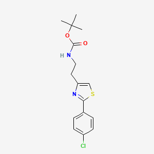 molecular formula C16H19ClN2O2S B11828206 tert-Butyl (2-(2-(4-chlorophenyl)thiazol-4-yl)ethyl)carbamate 