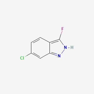 molecular formula C7H4ClFN2 B11828231 6-Chloro-3-fluoro-1H-indazole 