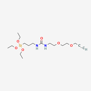 molecular formula C17H34N2O6Si B11828236 Propargyl-PEG2-urea-C3-triethoxysilane 