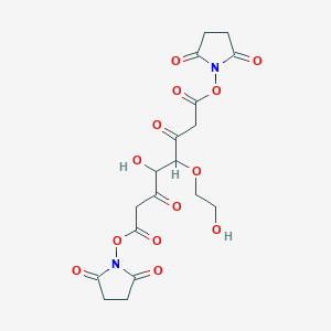 molecular formula C18H20N2O13 B11828287 Bis(2,5-dioxopyrrolidin-1-yl) 4-hydroxy-5-(2-hydroxyethoxy)-3,6-dioxooctanedioate 