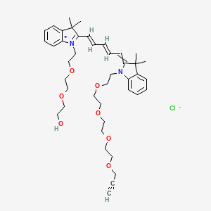N-PEG3-N'-(propargyl-PEG4)-Cy5