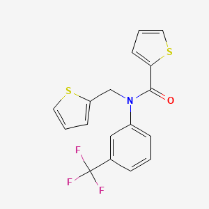 molecular formula C17H12F3NOS2 B1182843 N-(thiophen-2-ylmethyl)-N-[3-(trifluoromethyl)phenyl]thiophene-2-carboxamide 
