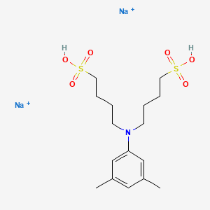 molecular formula C16H27NNa2O6S2+2 B11828451 N,N-Bis(4-sulfobutyl)-3,5-dimethylaniline, disodium salt 