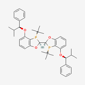 molecular formula C42H52O4P2 B11828457 (2S,2'S,3S,3'S)-3,3'-di-tert-butyl-4,4'-bis((S)-2-methyl-1-phenylpropoxy)-2,2',3,3'-tetrahydro-2,2'-bibenzo[d][1,3]oxaphospho le 