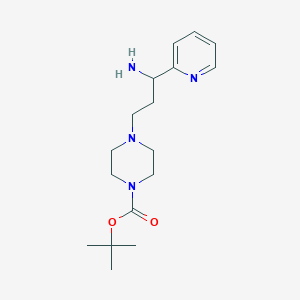 molecular formula C17H28N4O2 B11828462 tert-Butyl 4-(3-amino-3-(pyridin-2-yl)propyl)piperazine-1-carboxylate 