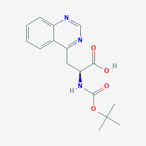 molecular formula C16H19N3O4 B11828473 (2S)-2-{[(tert-butoxy)carbonyl]amino}-3-(quinazolin-4-yl)propanoic acid 