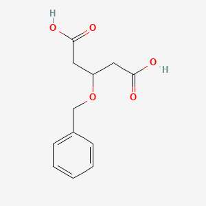 molecular formula C12H14O5 B11828482 Pentanedioic acid, 3-(phenylmethoxy)- 