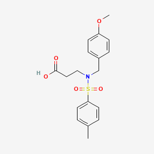 molecular formula C18H21NO5S B11828488 3-(N-(4-Methoxybenzyl)-4-methylphenylsulfonamido)propanoic acid CAS No. 1311254-73-5