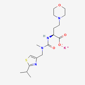molecular formula C17H27KN4O4S B11828504 potassium (S)-2-(3-((2-isopropylthiazol-4-yl)methyl)-3-methylureido)-4-morpholinobutanoate 