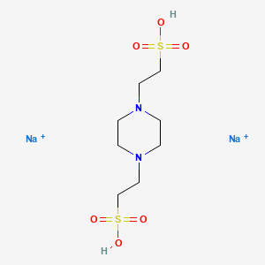 molecular formula C8H18N2Na2O6S2+2 B11828531 Disodium;2-[4-(2-sulfoethyl)piperazin-1-yl]ethanesulfonic acid 
