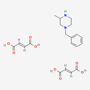 molecular formula C20H26N2O8 B11828572 1-Benzyl-3-methylpiperazine difumarate 