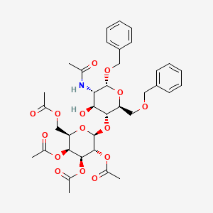 molecular formula C36H45NO15 B11828576 Gal2Ac3Ac4Ac6Ac(b1-4)[Bn(-6)]L-GlcNAc(a)-O-Bn 