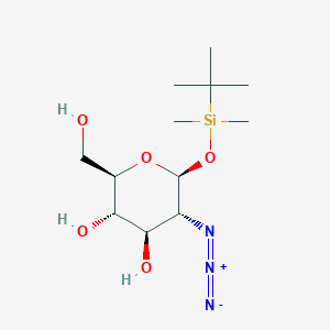 molecular formula C12H25N3O5Si B11828608 1-O-tert-Butyldimethylsilyl-2-azido-2-deoxy-b-D-glucopyranoside 