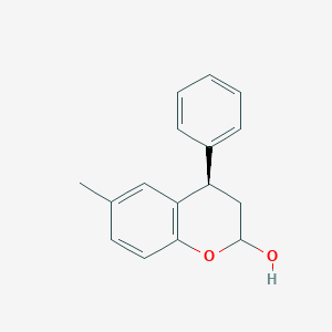 molecular formula C16H16O2 B11828624 (4R)-6-Methyl-4-phenyl-3,4-dihydro-2H-1-benzopyran-2-ol CAS No. 828933-86-4