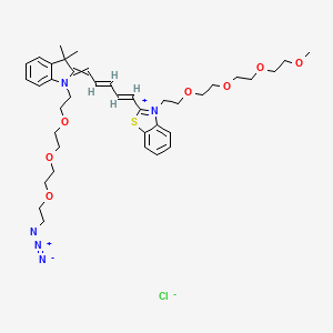 N-(azide-PEG3)-N'-(m-PEG4)-Benzothiazole Cy5