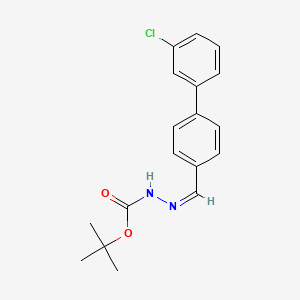 molecular formula C18H19ClN2O2 B11828651 tert-butyl N-[(Z)-[4-(3-chlorophenyl)phenyl]methylideneamino]carbamate 