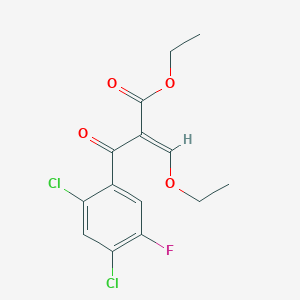 molecular formula C14H13Cl2FO4 B11828692 Ethyl 2-(2,4-dichloro-5-fluorobenzoyl)-3-ethoxyprop-2-enoate 