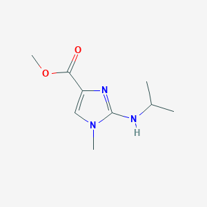 molecular formula C9H15N3O2 B118287 Methyl 1-methyl-2-[(propan-2-yl)amino]-1H-imidazole-4-carboxylate CAS No. 148741-72-4